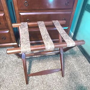 Handcrafted Mahogany Luggage Rack • 1976 Vermont Studio Furniture